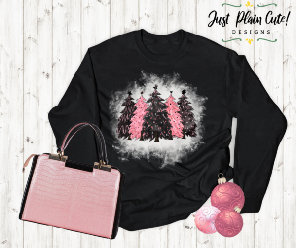 Black N Pink X-Mas Tree's Sweatshirt